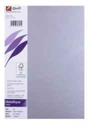 Quill Paper A4 Metallique Silver Shadow 120GSM PK25 (Each)
