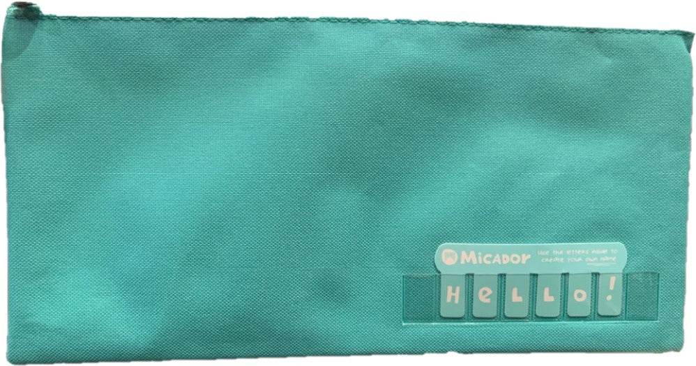 Micador Pencil Case 340x170mm Name Green (Each)