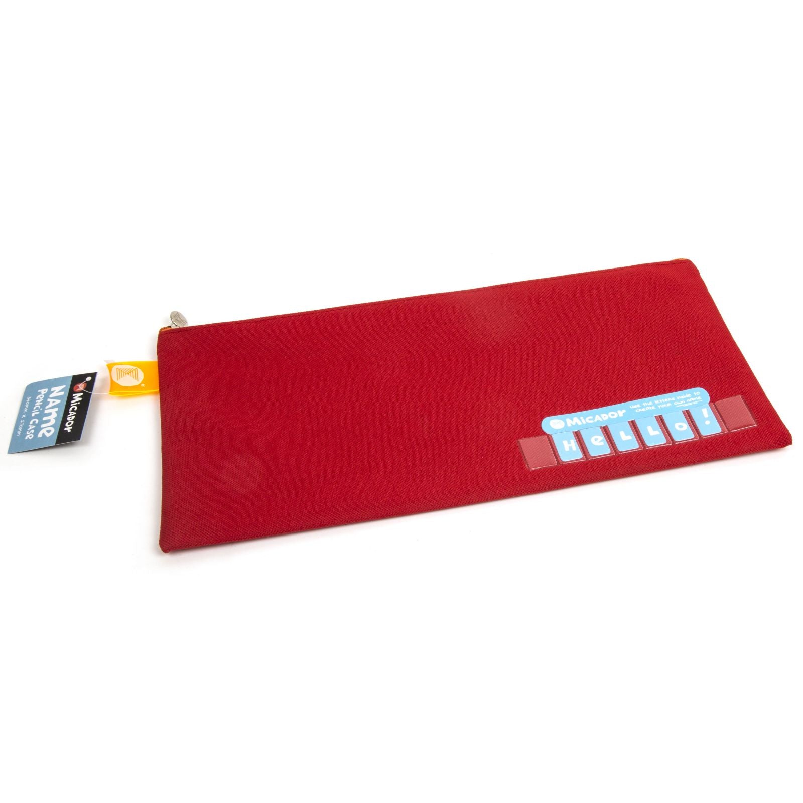 Micador Pencil Case 340x170mm Name Red (Each)