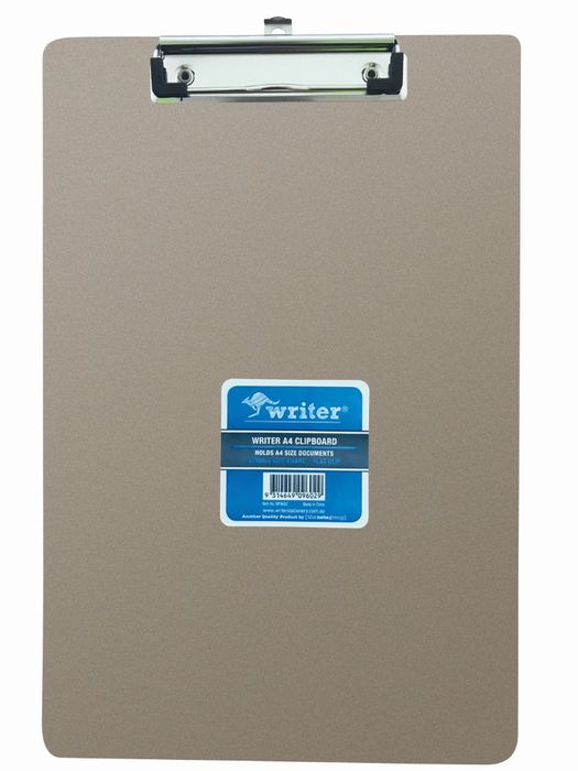 Writer Clipboard A4 Mdf Masonite Flat Clip (Each)