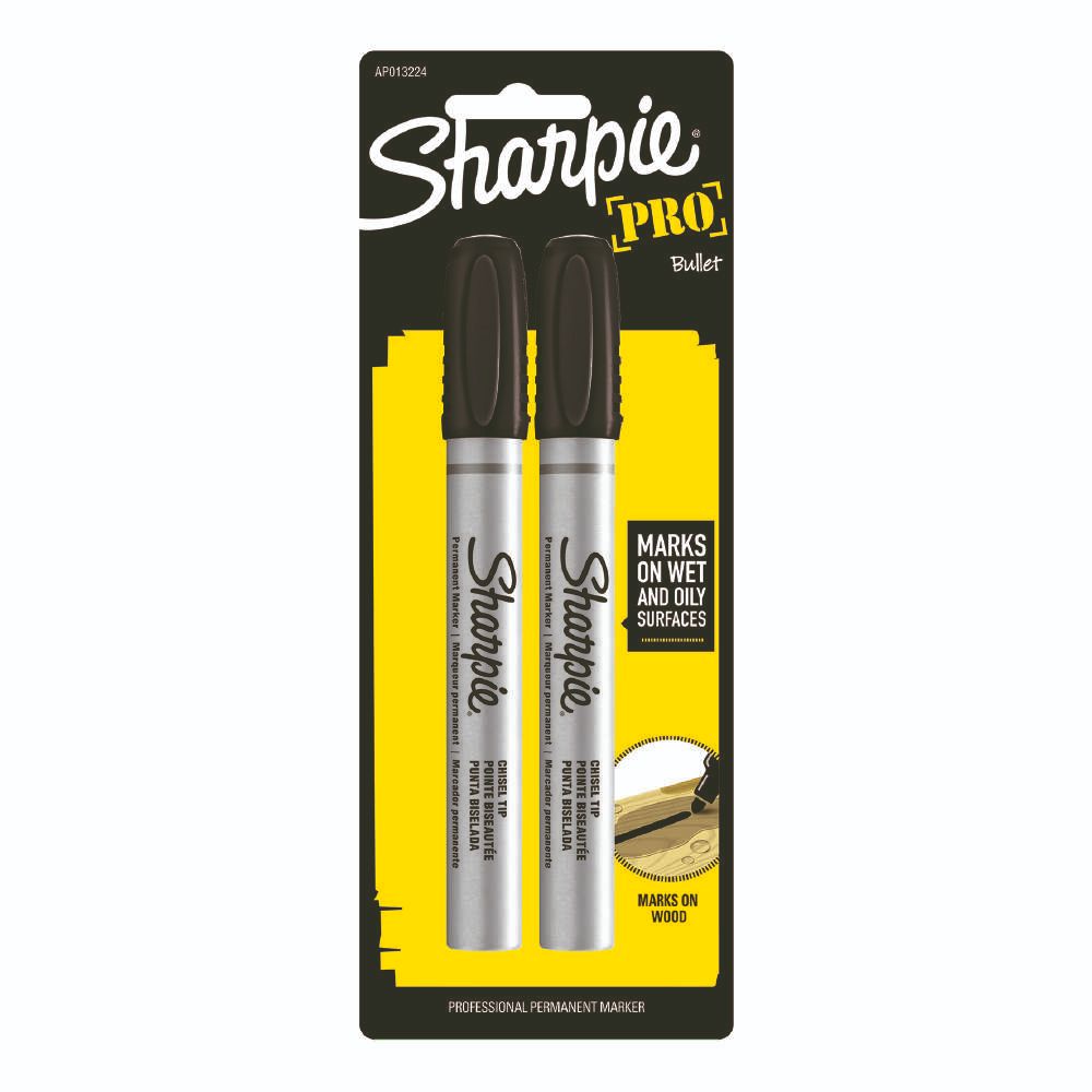 Sharpie Marker Permanent Pro Metal Bullet Black PK2 (Box 6)