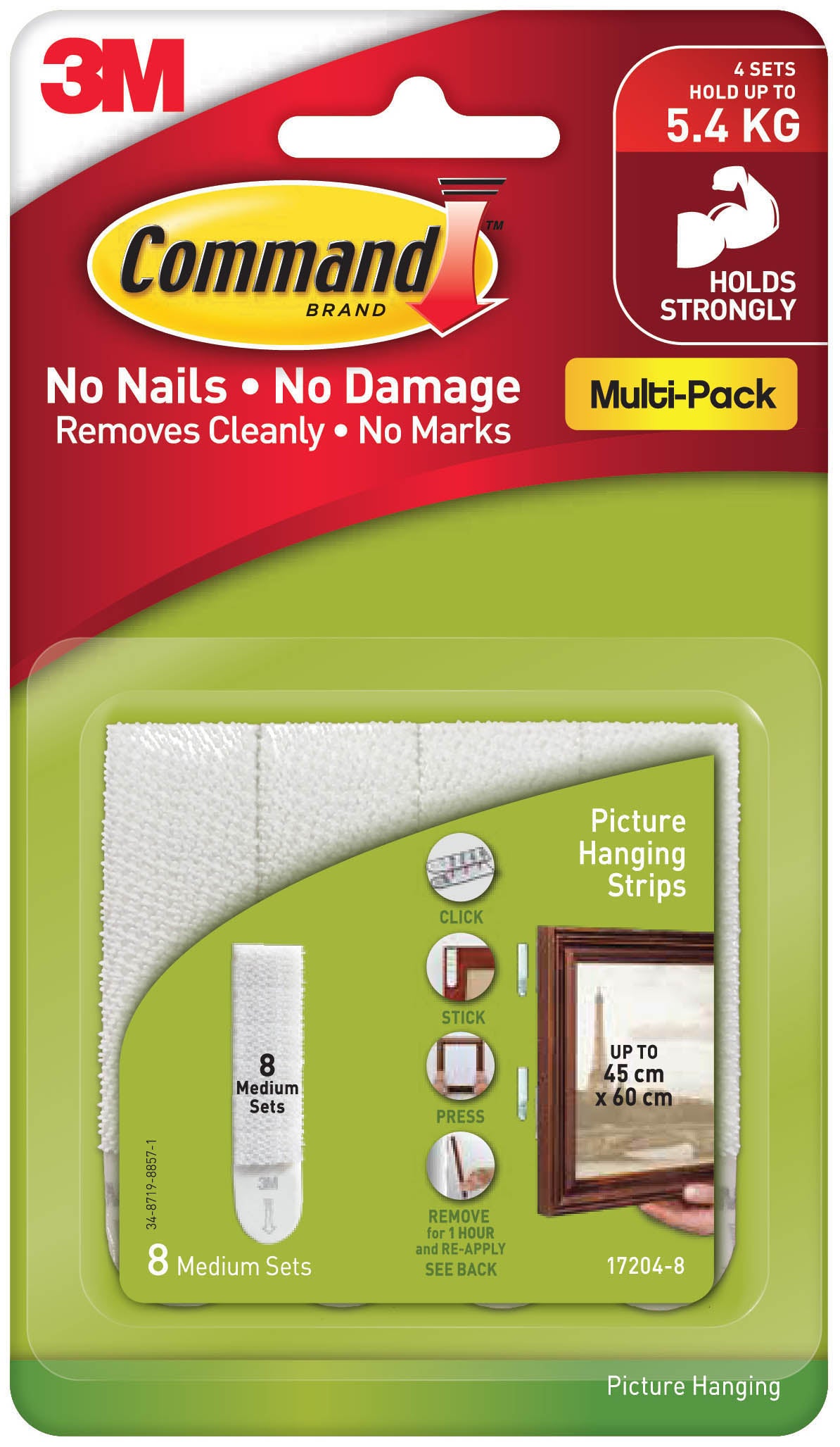 Command Picture Hanging Strip Medium 17204 PK8 (Each)