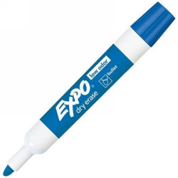 Marker Whiteboard Expo Low Odor Bullet Tip Blue Bx12 (Each)