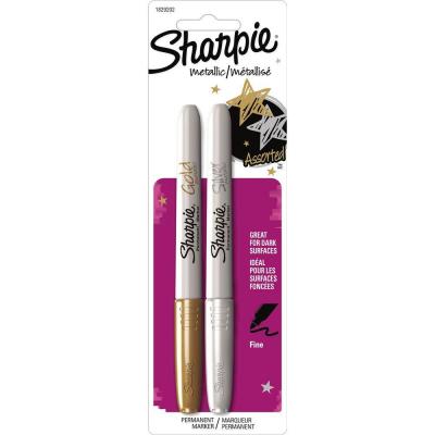 Sharpie Marker Permanent Metallic Assorted PK2 (Box 6)