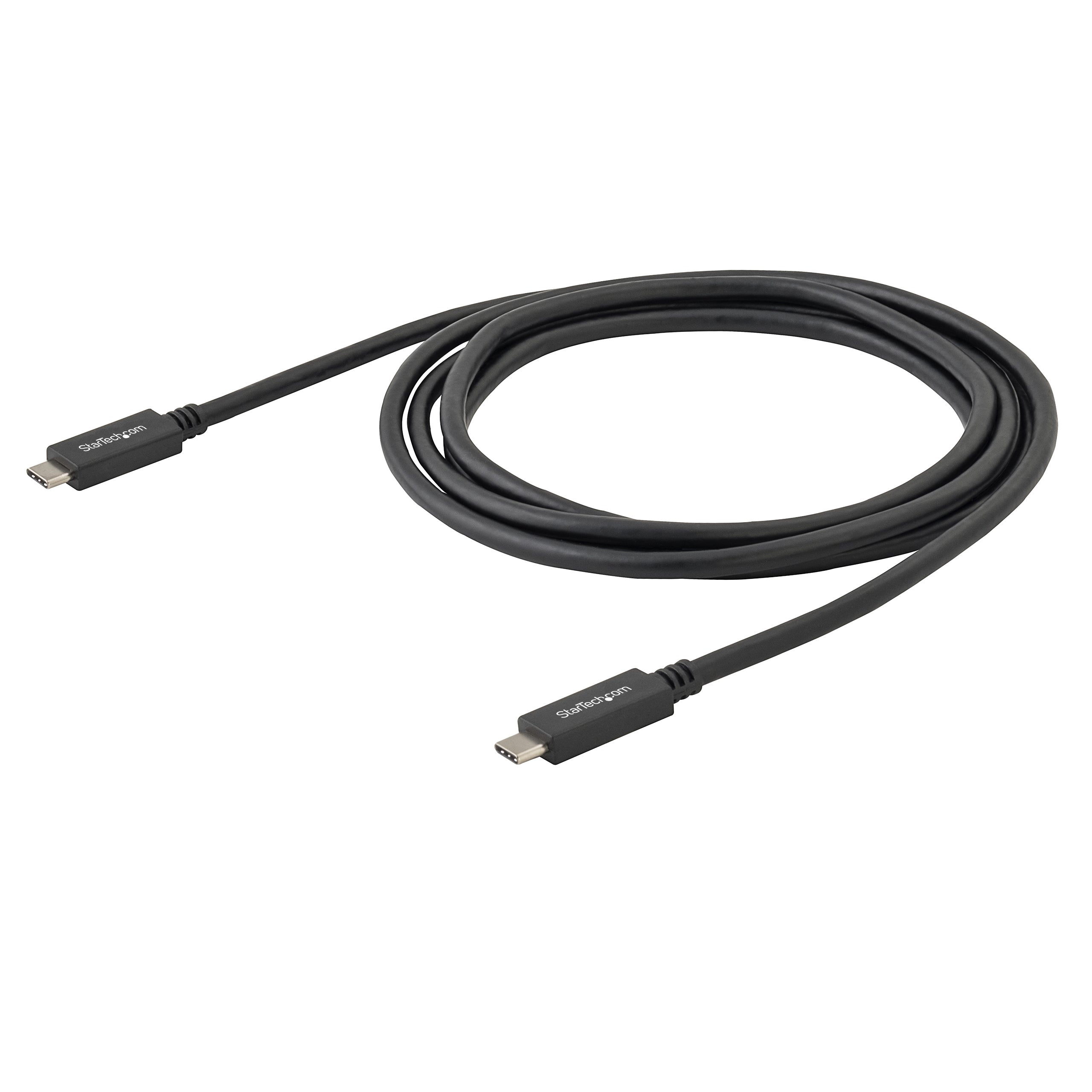 StarTech.com USB-C Cable with Power Delivery (3A) - M/M - 2 m (6 ft.) - USB 3.0 - USB-IF Certified