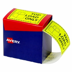 Avery Labels 75x99.6mm Top Load Only Fluoro Yellow 750/ROLL (Each)