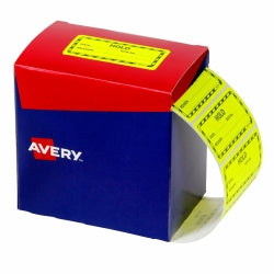 Avery Labels 75x36.1mm Hold Fluoro Yellow 2000/ROLL (Each)