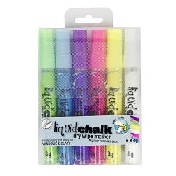 Texta Marker Liquid Chalk Bullet Dry Erase Assorted WLT6 (Each)