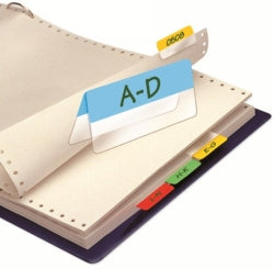 Index Tabs 3L 12x40mm White PK24 (Each)