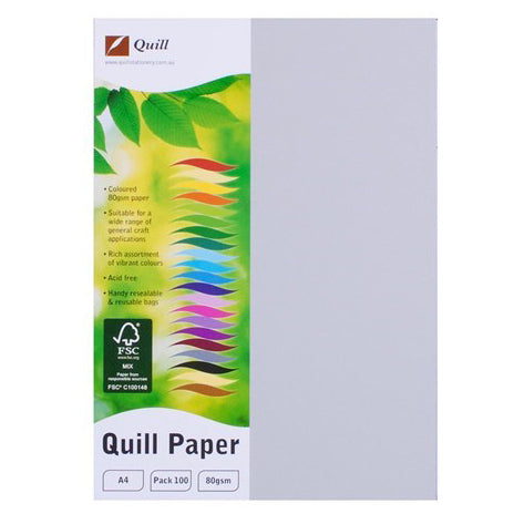 Quill Copy Paper A4 80GSM Grey PK100 (Each)
