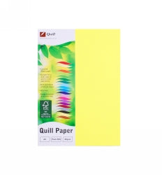 Quill Copy Paper A4 80GSM Fluoro Yellow PK500 (REAM)