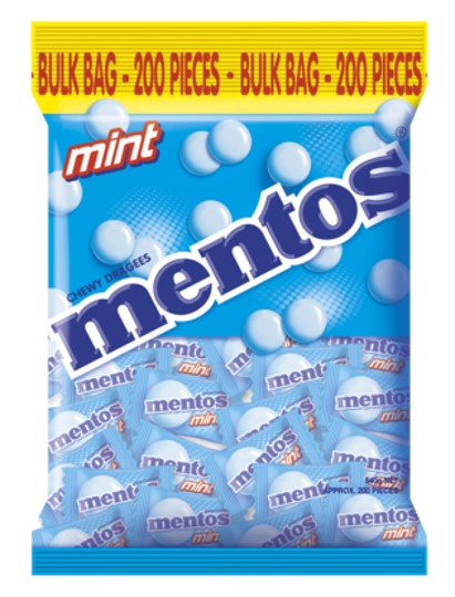 Conf Mentos 540gm Pillowpack Mint 200PCE (Each)