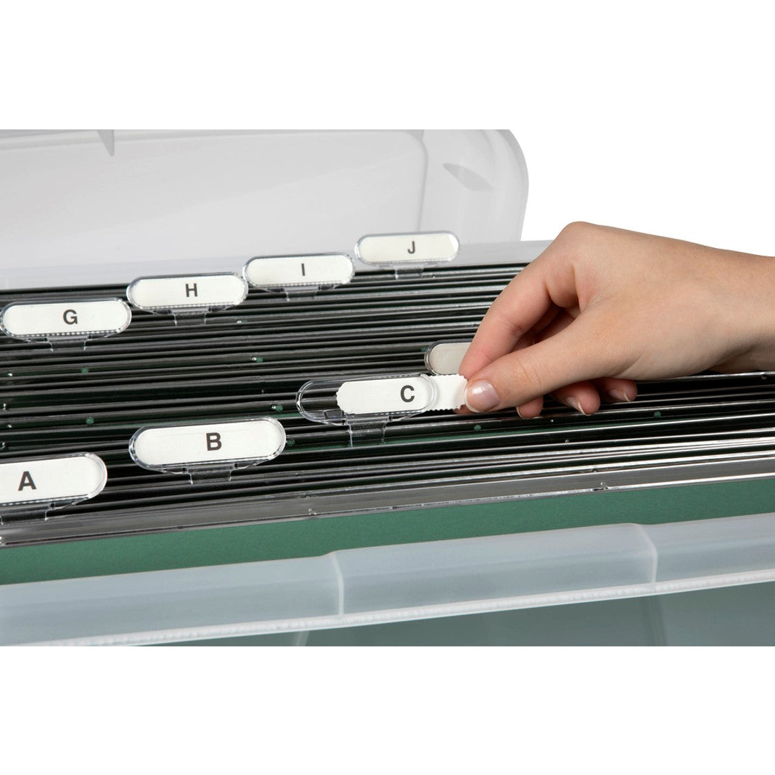 Crystalfile Index Tab Inserts A-Z Rounded Edge White PK60 (Each)