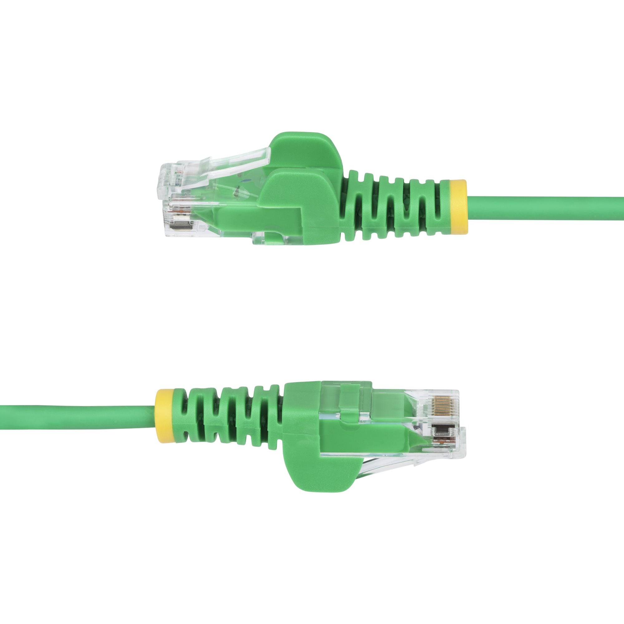 StarTech.com 15m Green Slim CAT6 Ethernet Cable, Snagless, 100W PoE, UTP, LSZH, 28AWG Pure Bare Copper Wire, Slim RJ45 Network Patch Cord w/Strain Reliefs, Fluke Tested