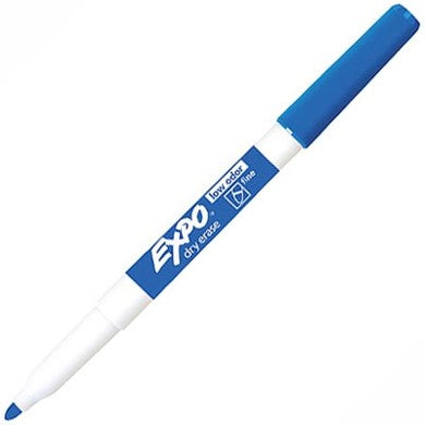 Marker Whiteboard Expo Dry Erase Fine Bullet Tip Blue Bx12 (Each)