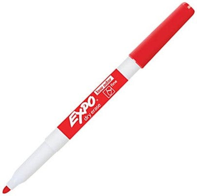 Marker Whiteboard Expo Dry Erase Fine Bullet Tip Red Bx12 (Each)