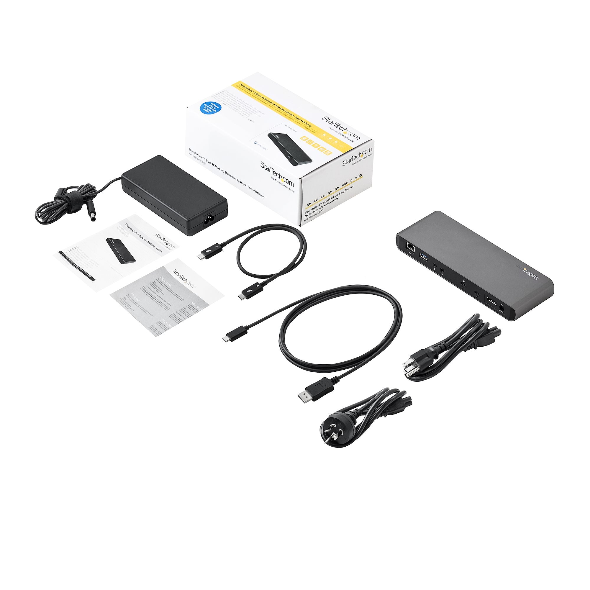 StarTech.com Thunderbolt 3 Dock, Dual Monitor 4K 60Hz TB3 Laptop Docking Station, DisplayPort, 85W PD, 3x USB, GbE - REPLACED BY TB3CDK2DH