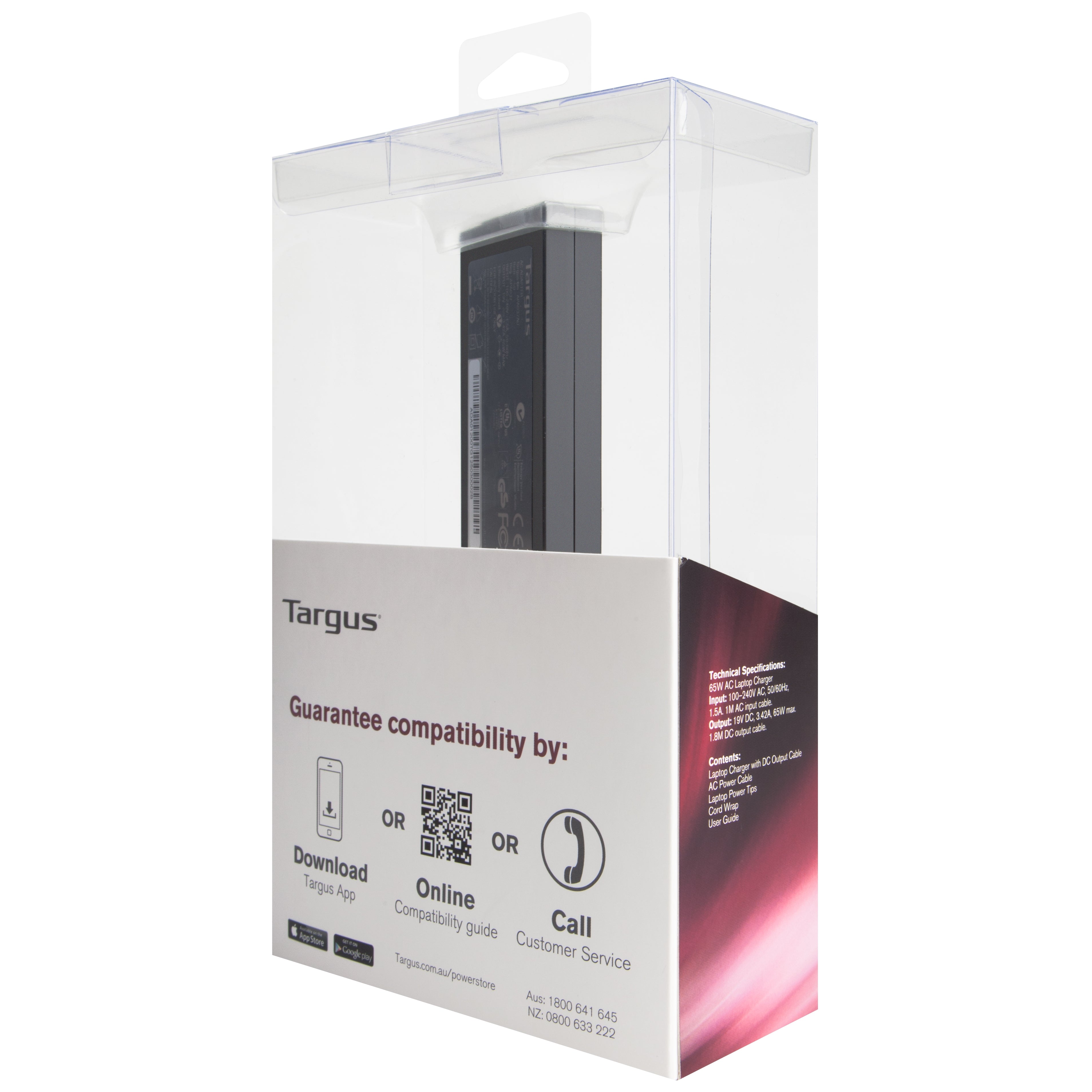 Targus APA047AU power adapter/inverter Indoor 65 W Black