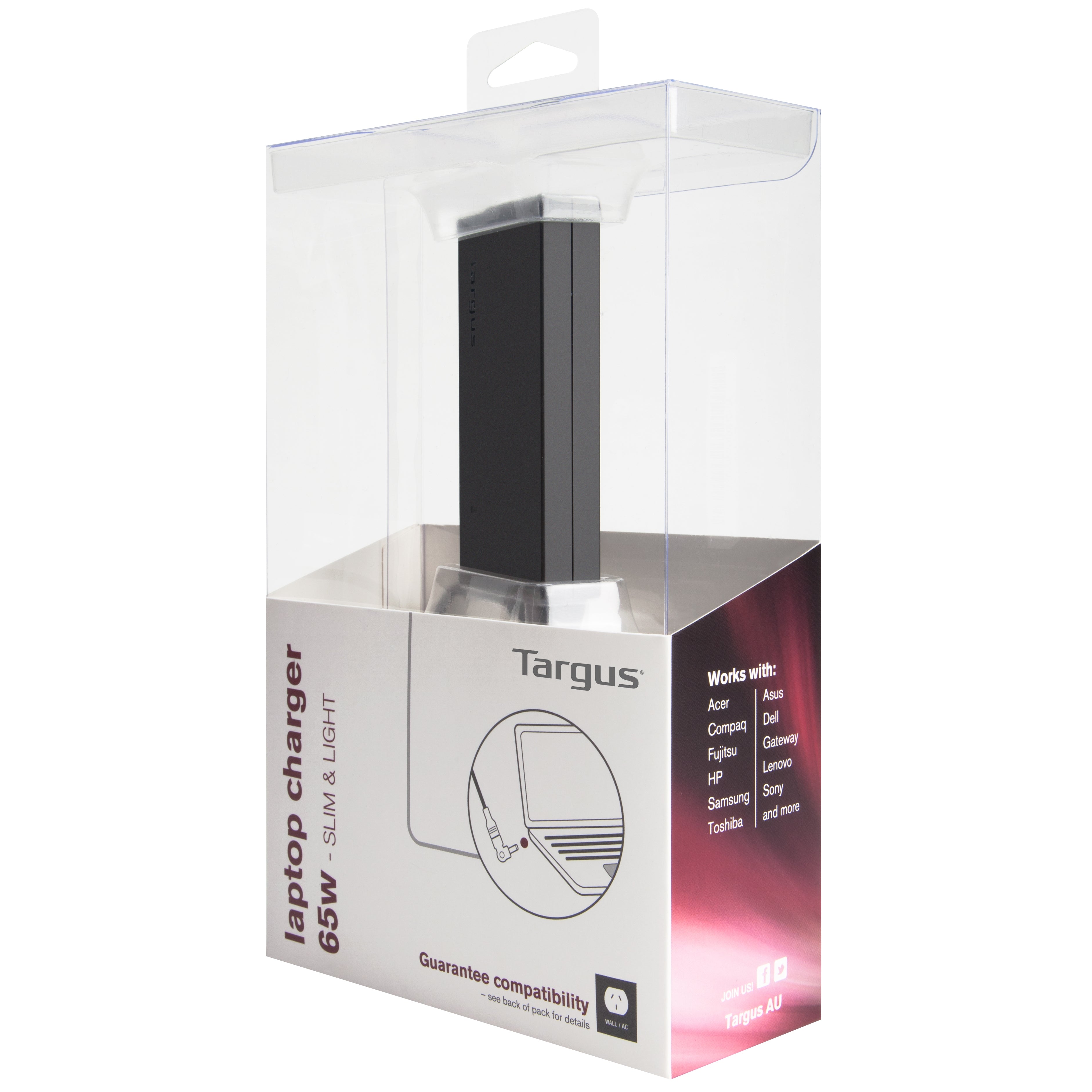 Targus APA047AU power adapter/inverter Indoor 65 W Black