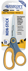 Scissors Westcott 203mm NON-STICK Titanium Bonded Straight Handle (Each)