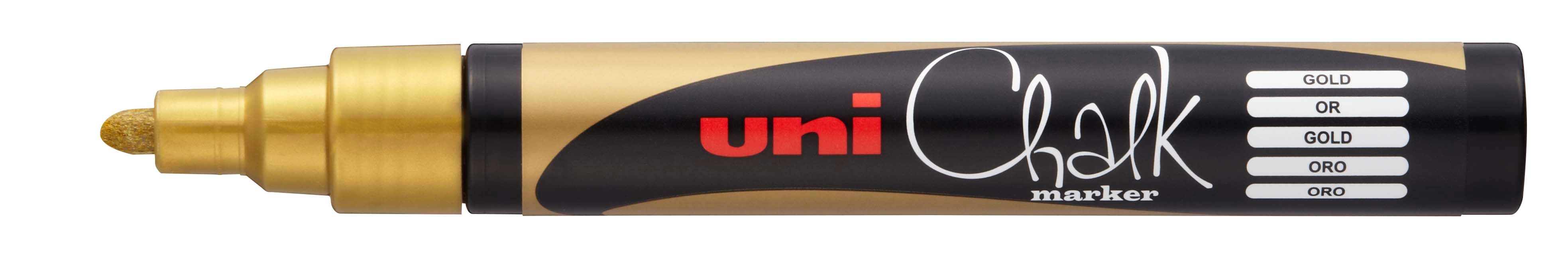 Uni Marker Chalk 2.5mm Bullet Tip Gold (Each)