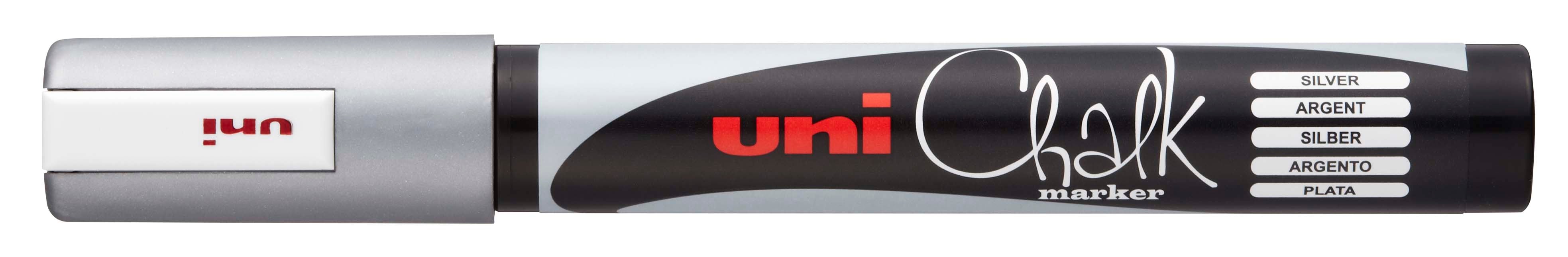 Uni Marker Chalk 2.5mm Bullet Tip Silver (Each)