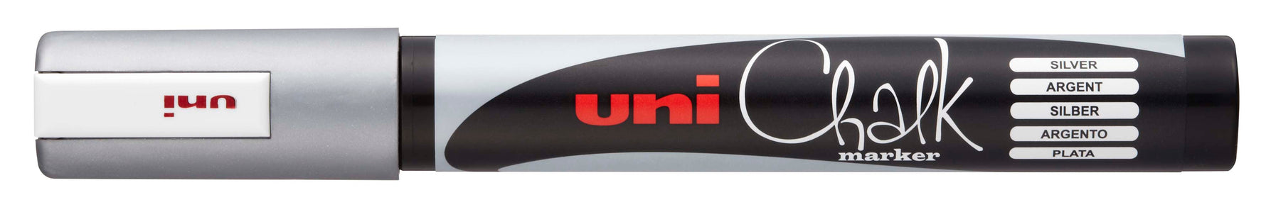 Uni Marker Chalk 2.5mm Bullet Tip Silver (Each)