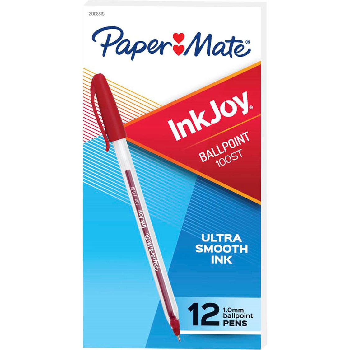 Papermate Pen Inkjoy 100ST 1.0 Clr Red (Box 12)