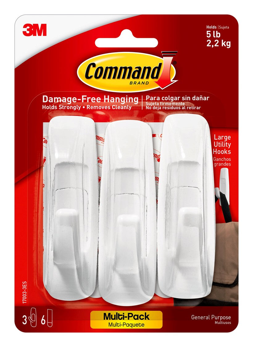 Command Hooks Large Value Pack (3 HOOKS/6 STRIPS) (Each)
