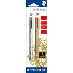 Staedtler Marker Metallic Silver & Gold PK2 (Each)