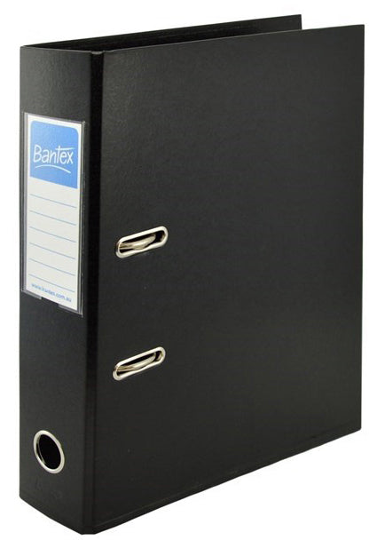 Bantex Lever Arch File A4 PP 70mm Black (Each)