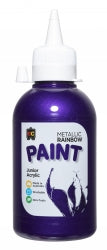 Paint 250ML Metallic Rainbow Junior Acrylic Purple (Each)