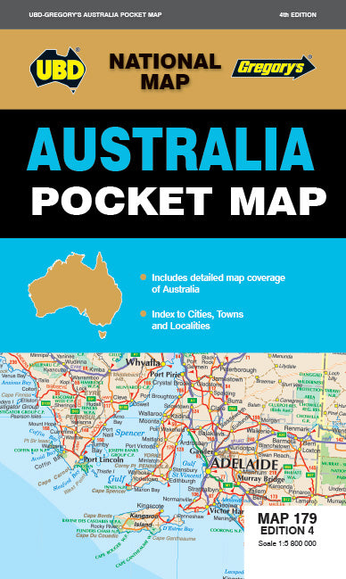 UBD Map UBD/GRE 540mmx750mm Australia 179 4TH Ed (Each)