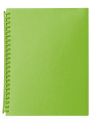 Marbig Display Book A4 20 Pocket Refillable Translucent Lime (Each)