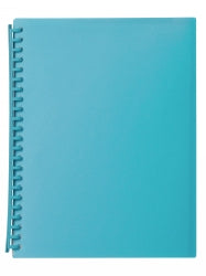 Marbig Display Book A4 20 Pocket Refillable Translucent Marine (Each)