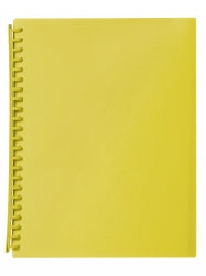 Marbig Display Book A4 20 Pocket Refillable Translucent Yellow (Each)