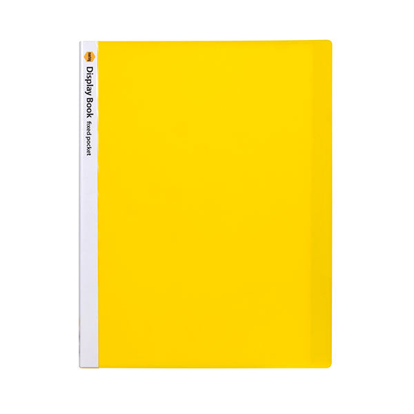 Marbig Display Book A4 Fixed Pocket 40 Page Yellow (Each)
