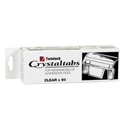Crystalfile Index Tabs Crystaltabs Square Clear Bx50 (Each)