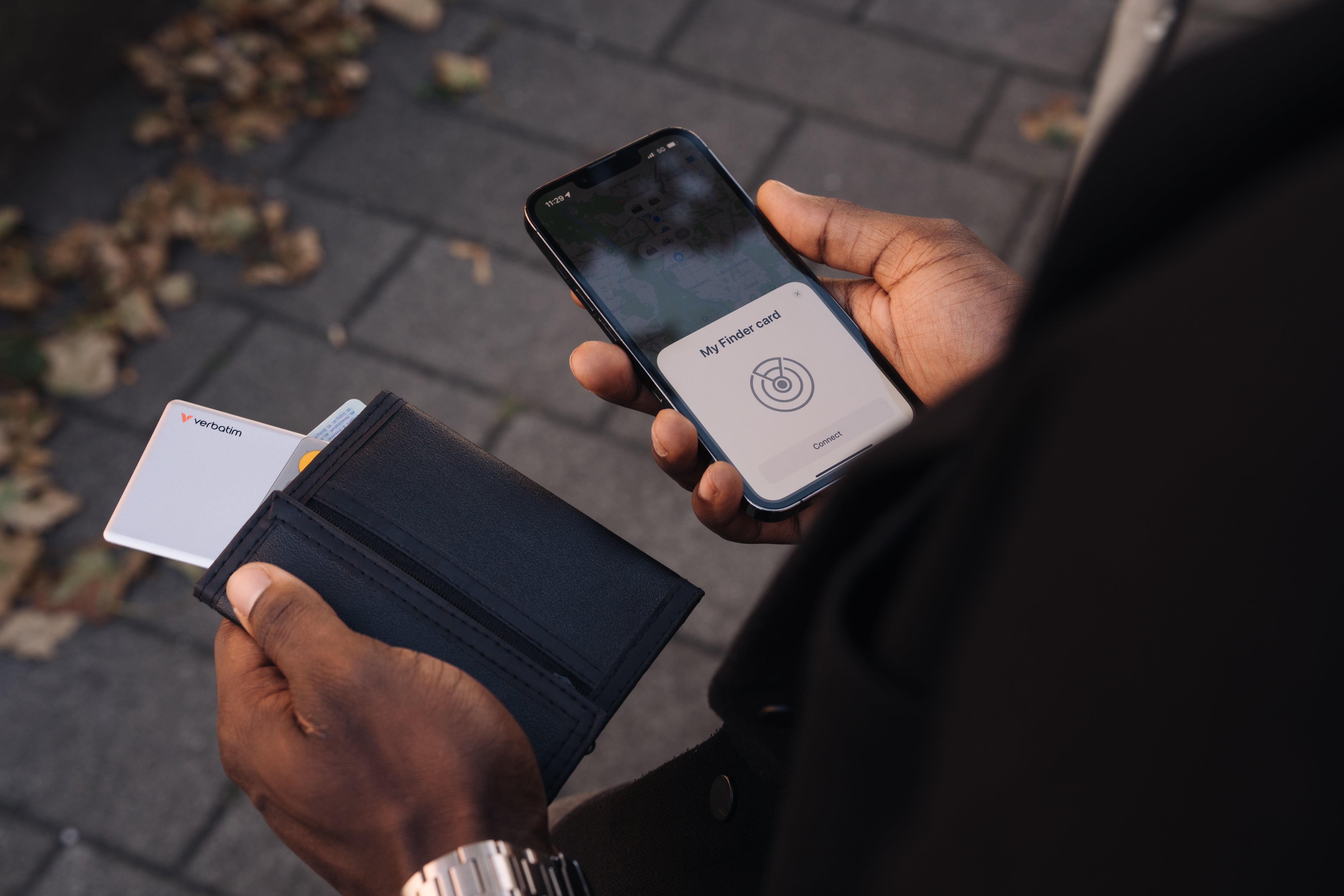 Verbatim My Finder Card Bluetooth Tracker 2 Pack - Black/Silver