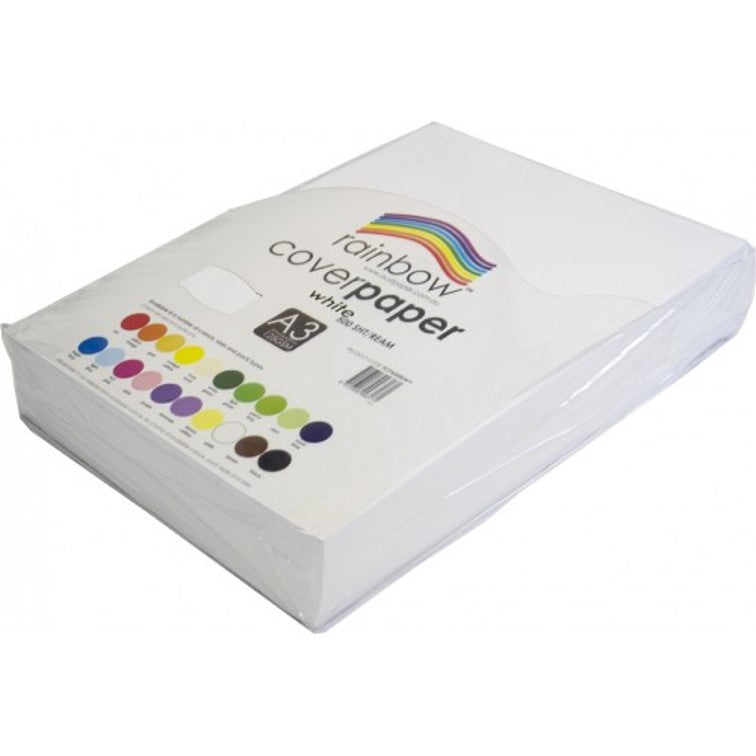 Cover Paper Rainbow A3 125GSM White Ream (Each)