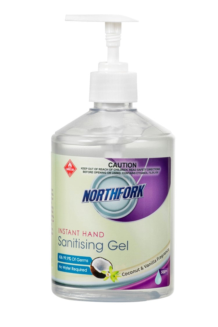 Hand Sanitising Gel Northfork 500ML Gel Coconut (Each)