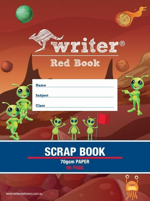 Writer Scrapbook 330x240mm 70GSM Board Cover Red 96-page (Pack 10)