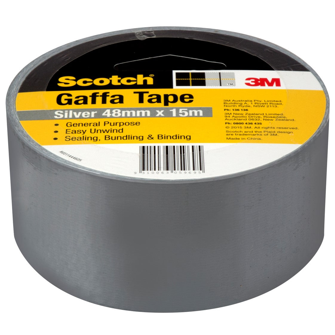 3M Scotch Tape 48mmx15M Utility Gaffa Silver (Each)