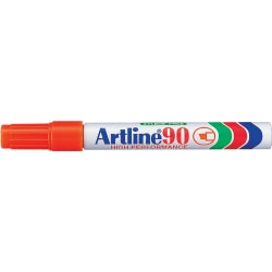Artline Marker 90 Permanent 5mm Chisel Orange (Box 12)