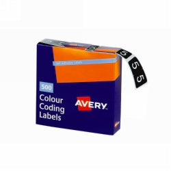Avery Labels Colour Coding 25x38mm 5 Side Tab Dark Green PK500 (Each)