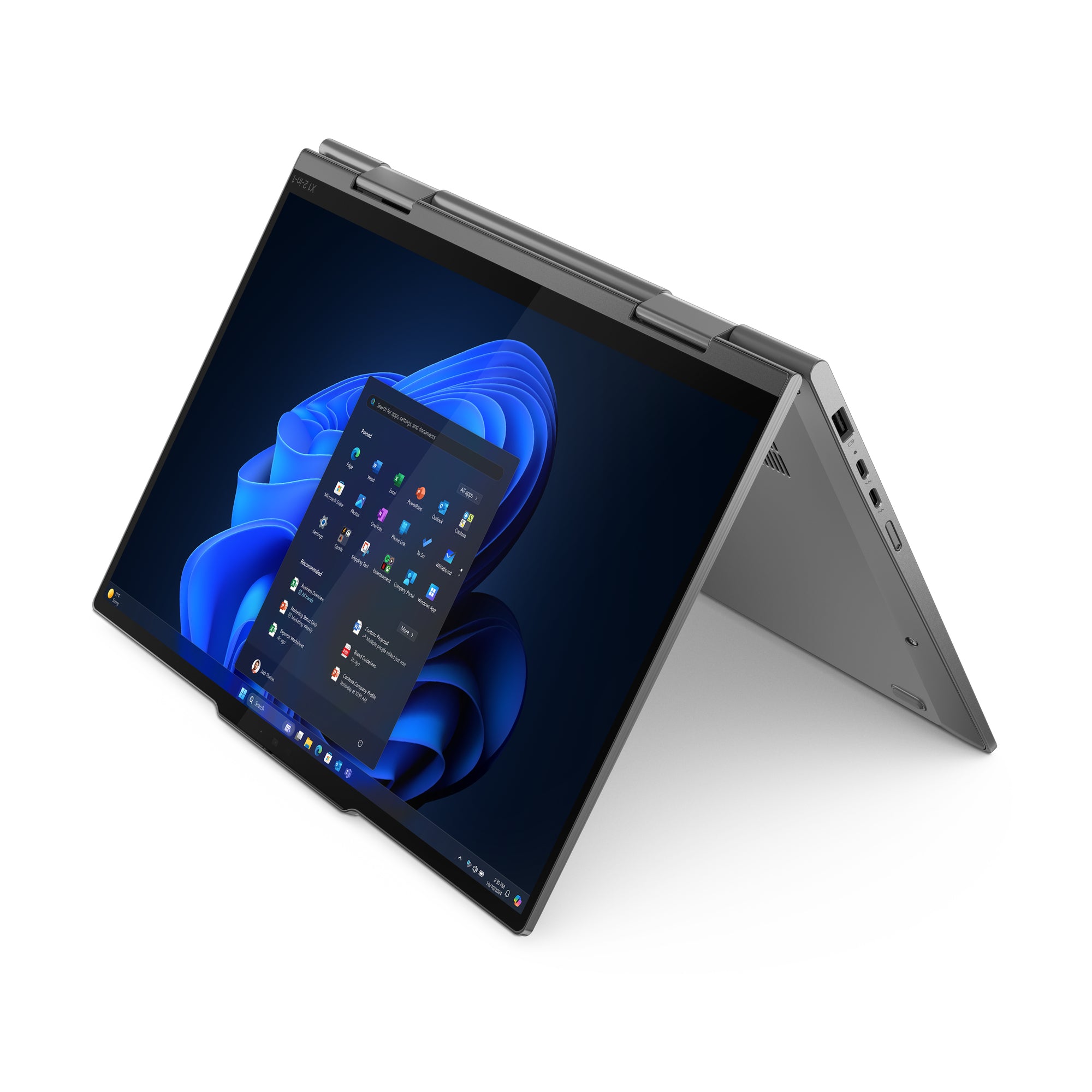 Lenovo ThinkPad X1 2-in-1 Gen 10 Aura Edition Intel Core Ultra 7 255U Hybrid (2-in-1) 35.6 cm (14") Touchscreen WUXGA 32 GB LPDDR5x-SDRAM 512 GB SSD Wi-Fi 6E (802.11ax) Windows 11 Pro English Grey