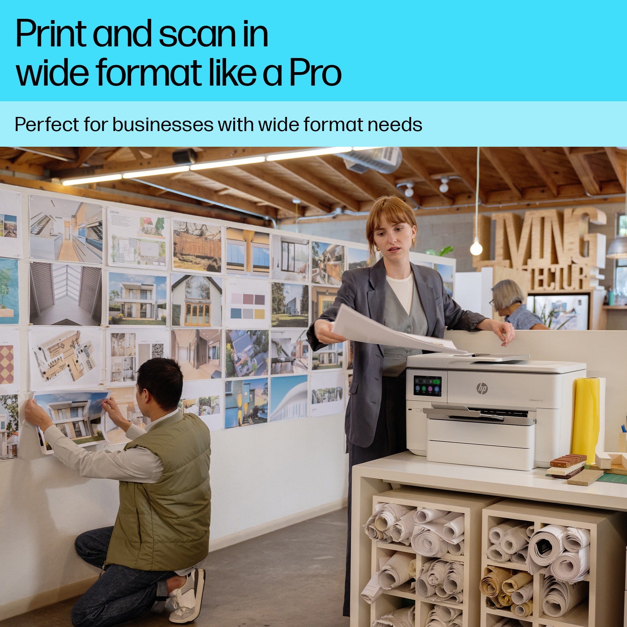 HP OfficeJet Pro 9730e Wireless All-in-One Color Printer, Instant Ink; Two-sided printing
