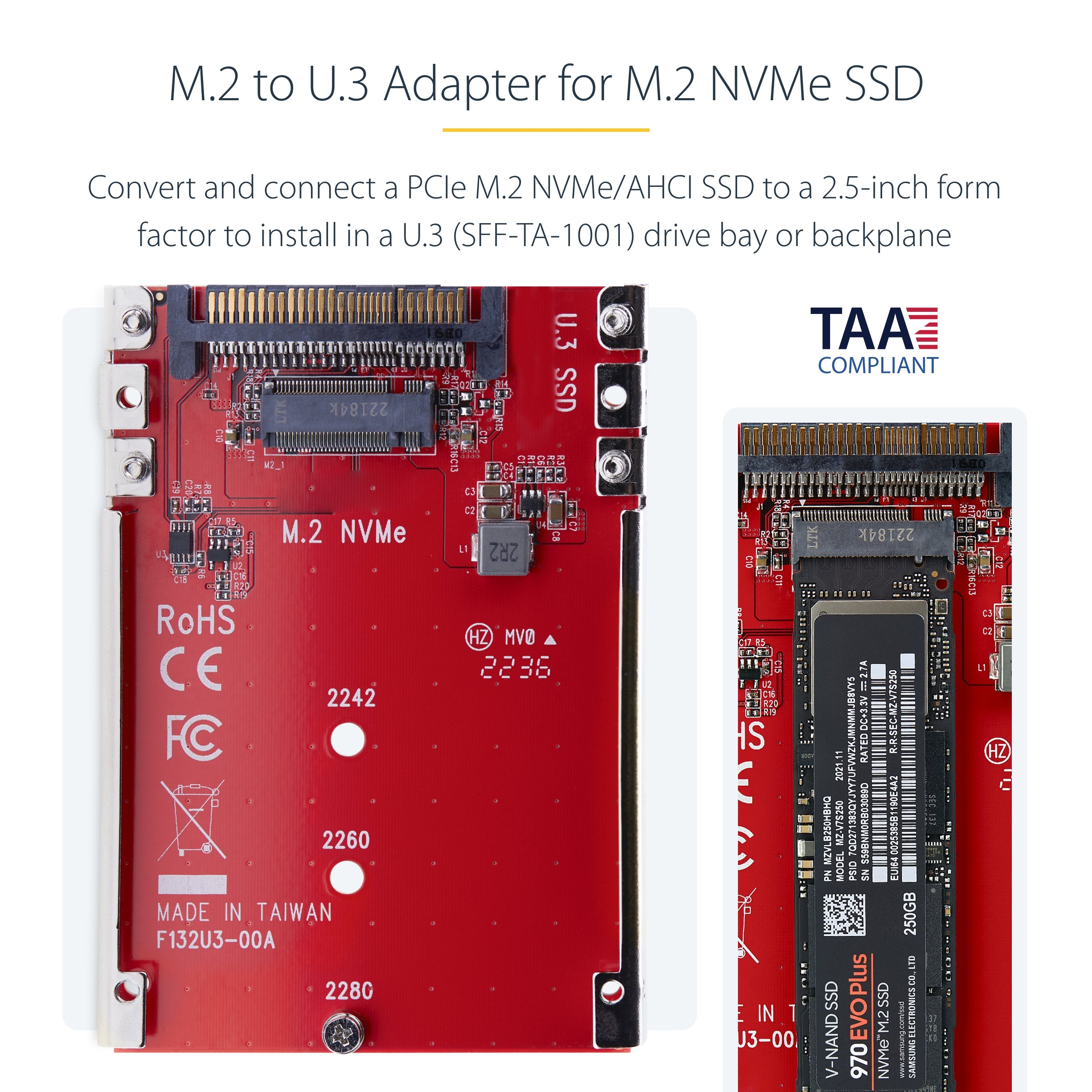 StarTech.com 1M25-U3-M2-ADAPTER interface cards/adapter Internal M.2
