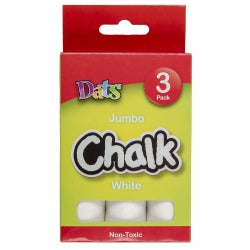 Chalk Dats Jumbo White PK3 (Each)