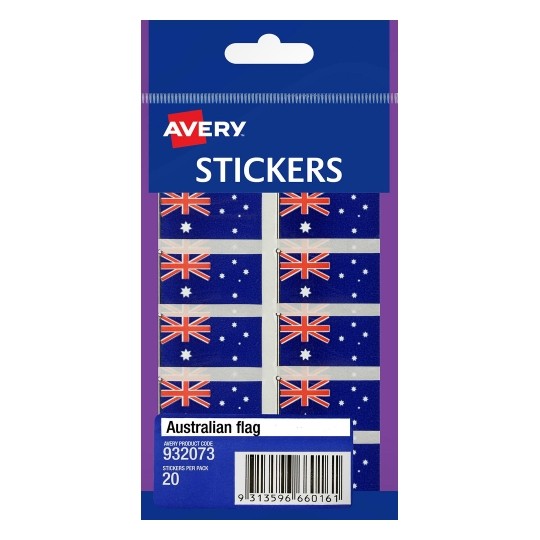 Avery Label F/P Australian Flag 932073 (Pack 10)